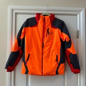Youth SPYDER Leader Ski Jacket Orange - Size 14